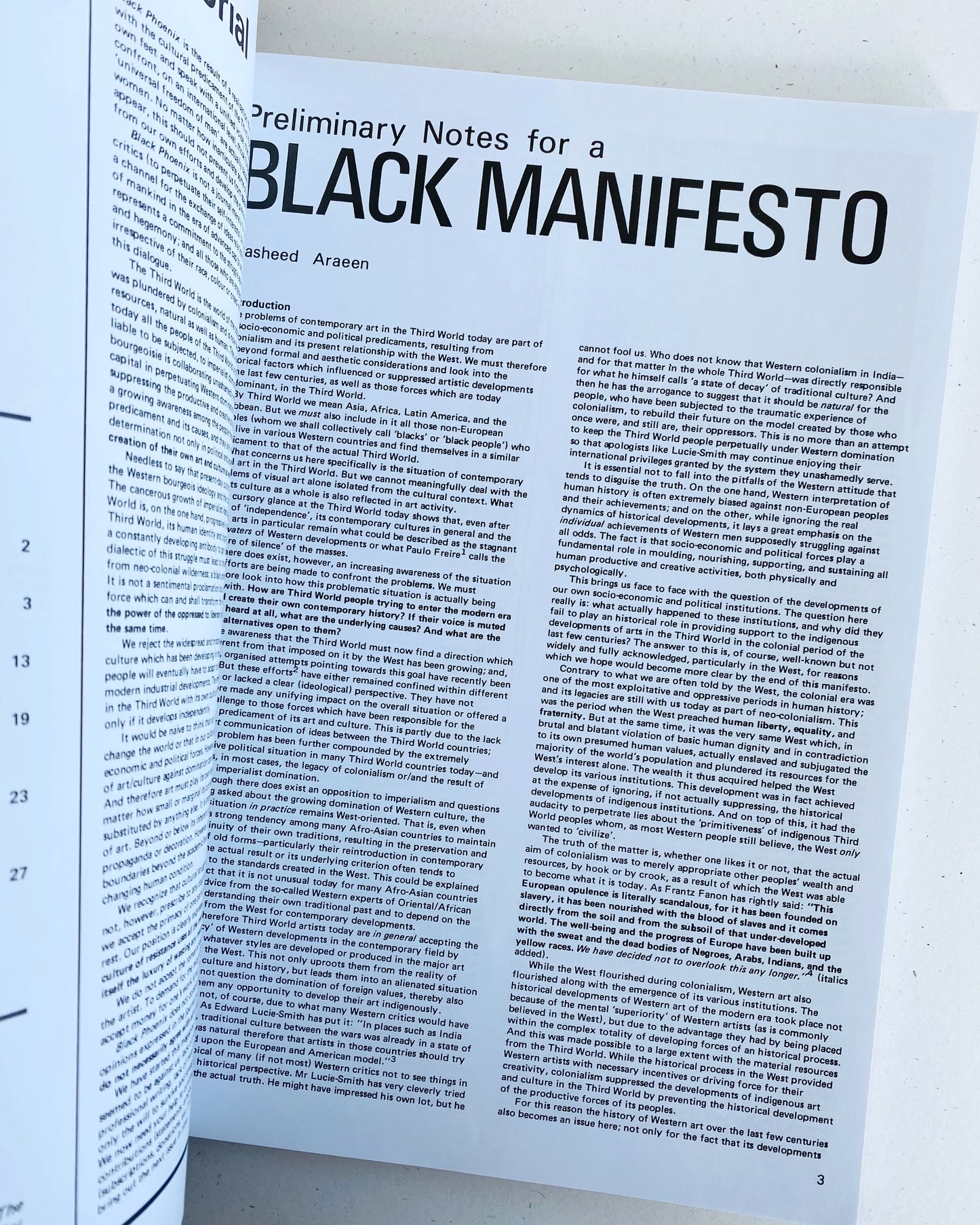 BLACK PHOENIX: THIRD WORLD PERSPECTIVES ON CONTEMPORARY ART AND CULTURE