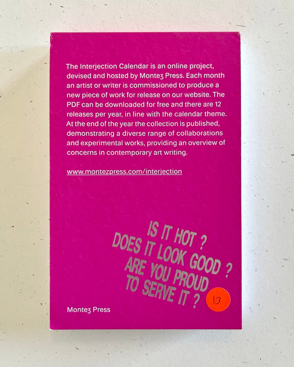 THE INTERJECTION CALENDAR 009