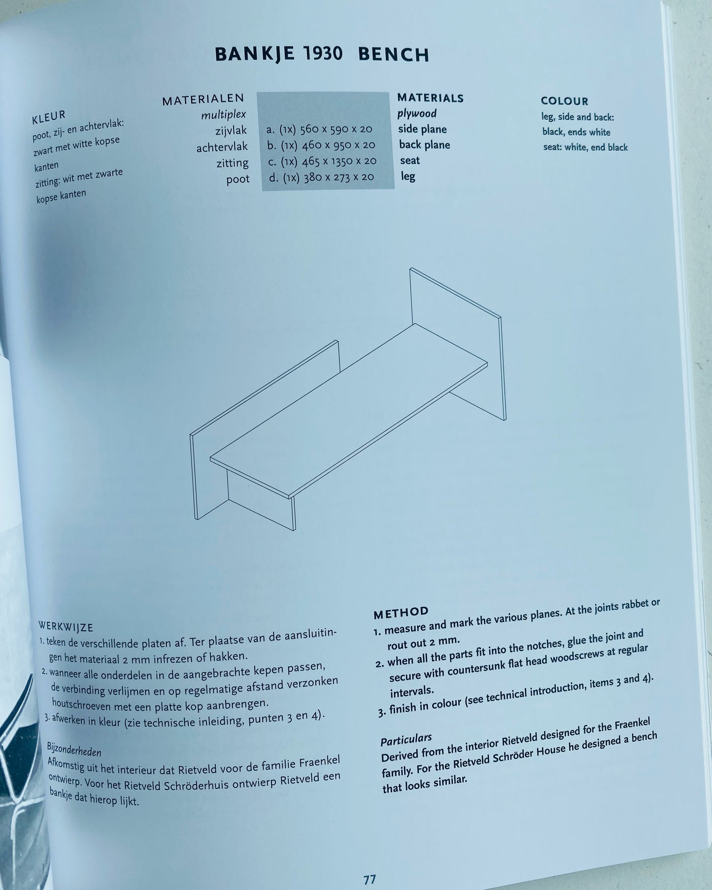 HOW TO CONSTRUCT RIETVELD FURNITURE