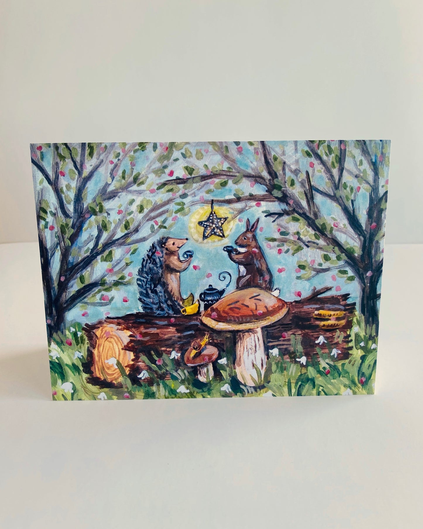 TEA ON A LOG CARD