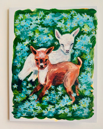 WILDFLOWER GOATS CARD