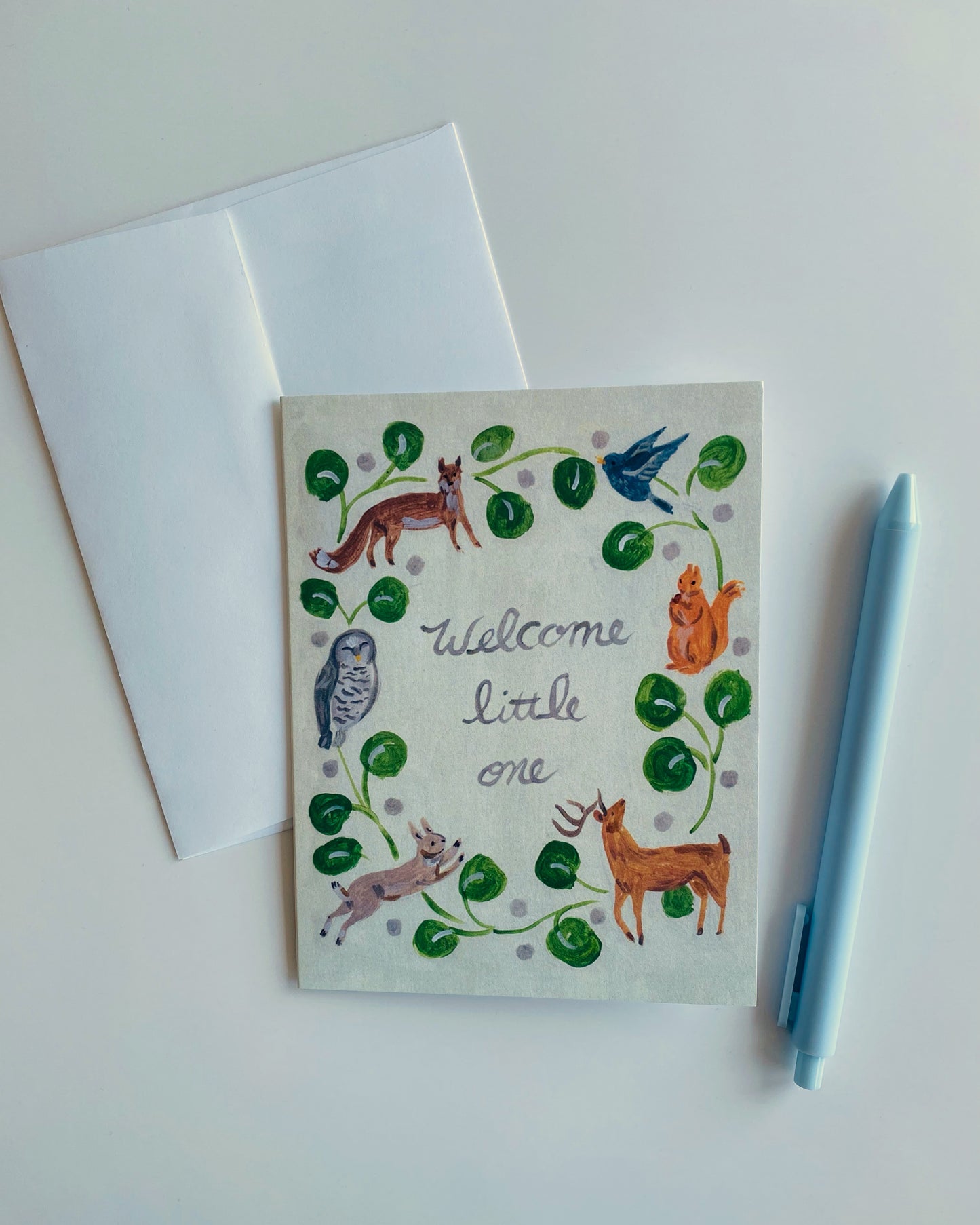 WOODLAND WREATH CARD