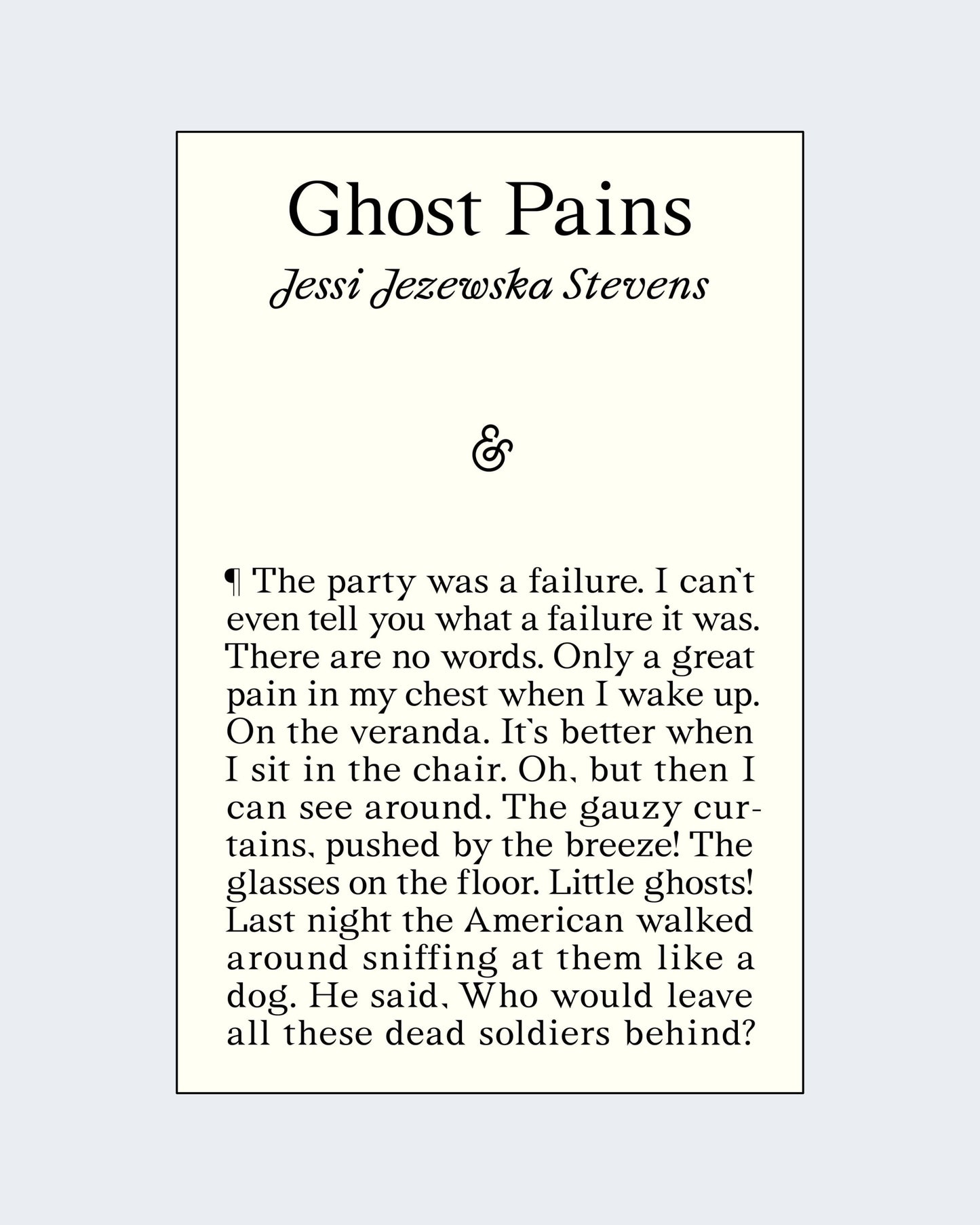 GHOST PAINS