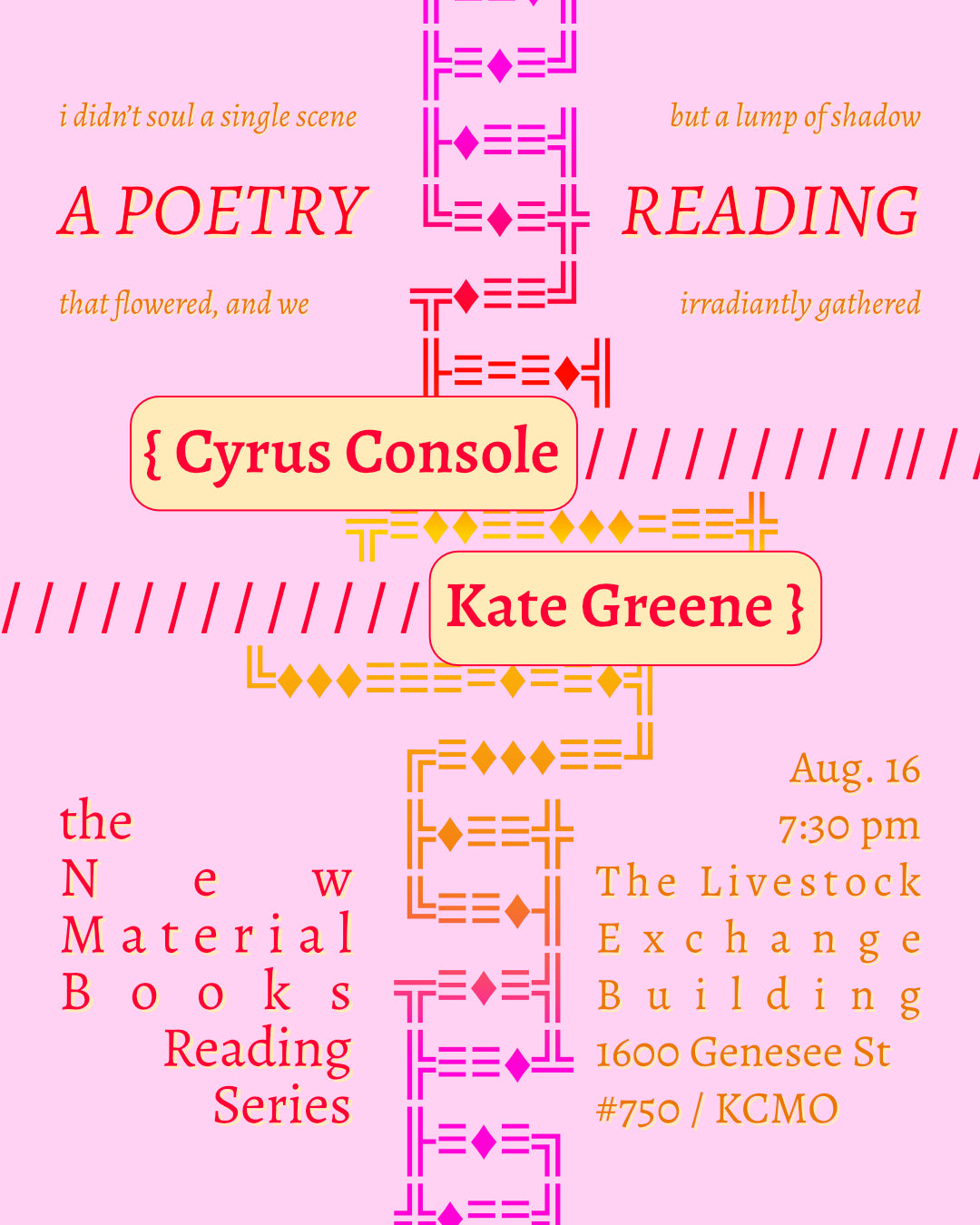 NMB READING SERIES POSTER